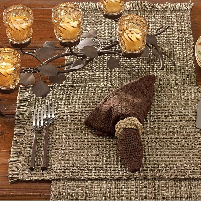 Park Designs Tweed Table Runner 13" x 36", Espresso | Hand-Loomed Yarn | Basket - Image 4