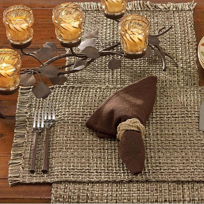 Park Designs Tweed Table Runner 13" x 36", Espresso | Hand-Loomed Yarn | Basket - Image 4