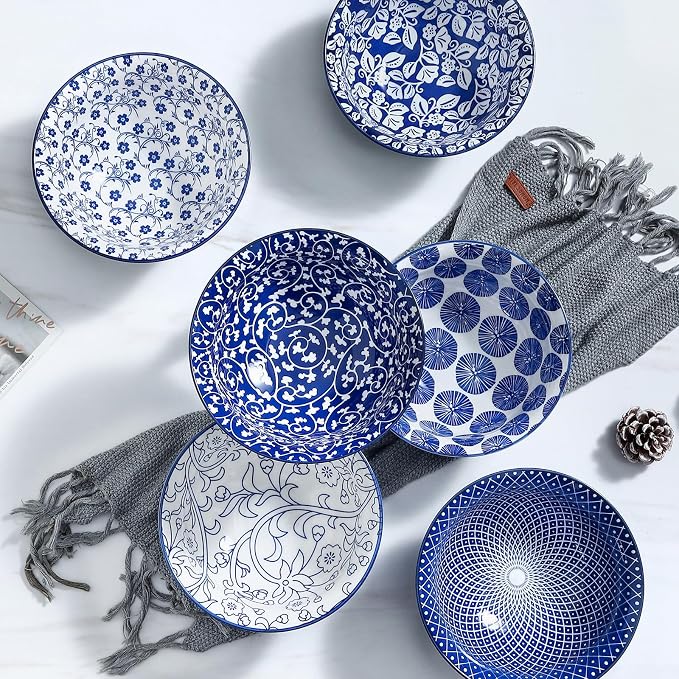 Selamica 7 inches Porcelain Cereal Bowl Set - Image 5