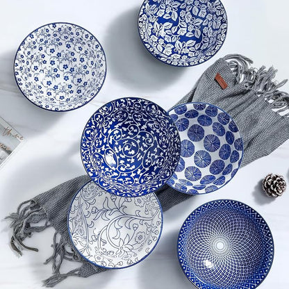 Selamica 7 inches Porcelain Cereal Bowl Set - Image 5