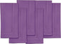 Solino Home Purple Linen Napkins Set of 6-100% Pure Linen Hemstitch Dinner Napkins 20 x 20 Inch for Valentines, Spring, Easter - Classic Hemstitch