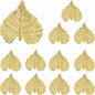 CLEENTABLE Elegant Handcrafted Leaf Napkin Rings - Set of 12 Premium Aluminum Holders for Dinner Parties, Weddings, Special Occasions & Everyday Dining (Gold)