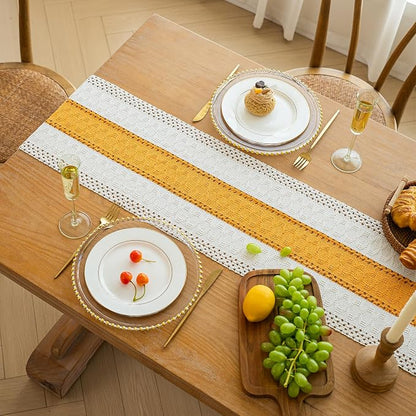 Farmhouse Table Runner for Home Decor 12x72 Yellow Fall Home Decor | 72 Inches - Image 5