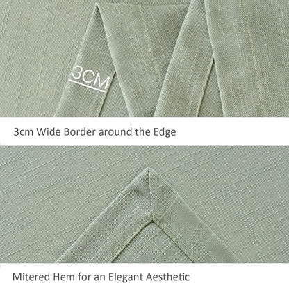 maxmill Lux Faux Linen Table Cloth with Slubby Yarn Textured Weaves Wrinkle Free Anti-Shrink Soft Tablecloth Decorative Table Cover for Dining Room Use Rectangle 60 x 104 Inch Sage Green