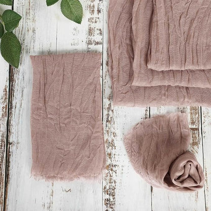 Efavormart 5 Pack 24"x19" Dusty Rose Matte Gauze Cheesecloth Napkins, Romantic - Image 8