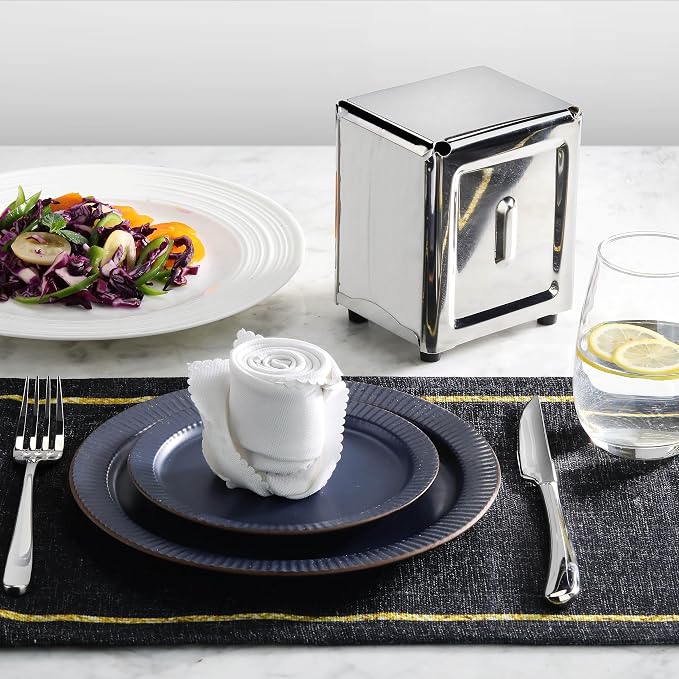 New Star Foodservice 24043 Stainless Steel Short Napkin Dispenser, 3.875 by - Image 3