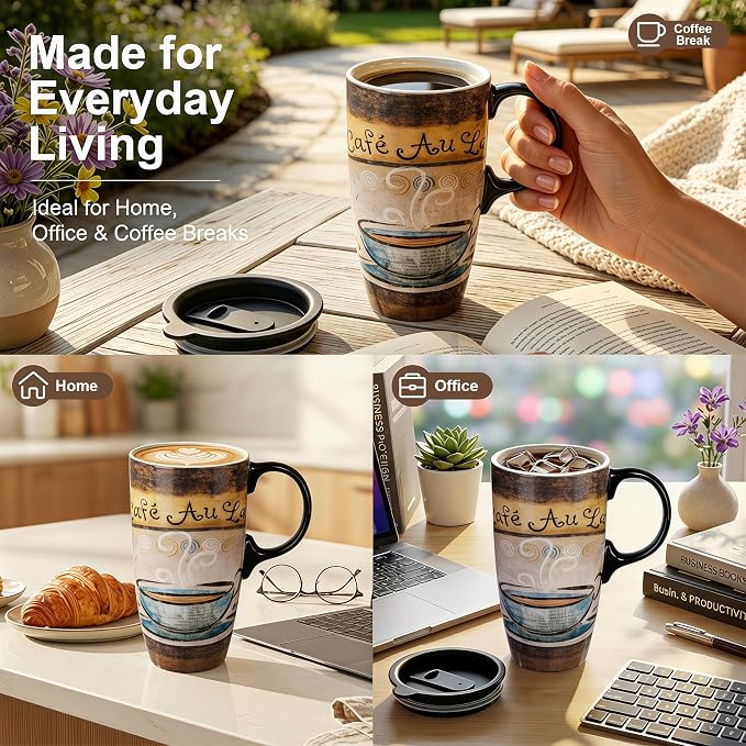 Topadorn 17oz Ceramic Travel Mug - Image 4