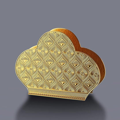 Alisveristime Zamac Napkin Holder – Decorative Elegant Metal Napkin Organizer for Table or Countertop Use (Gold)