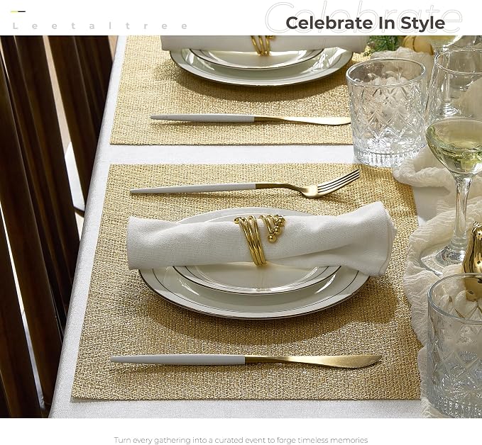 Leetaltree Gold Placemats Set of 8 - Image 3