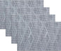 Druable Placemats Set of 4, Plastic Heat-Resistant Non-Slip Vinyl Place Mats Washable Easy to Clean Indoor Outdoor (18"x12", Dark Grey)