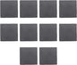 Sohag Square Slate Coasters Set of 10, Bulk Pack - Table Decor, Kitchen Decor, Wedding Favors - Black