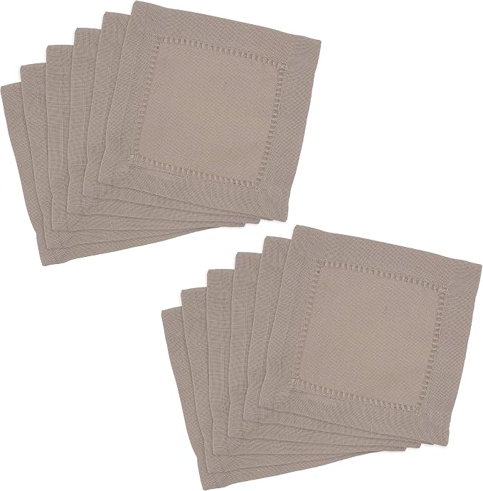 SARO LIFESTYLE Hemstitched Border Cocktail Napkin - Image 2