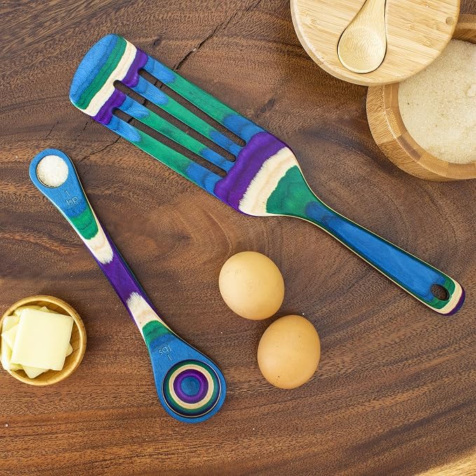 Totally Bamboo Baltique Mumbai Collection 2 Piece Cooking Utensil Set, Spurtle - Image 2