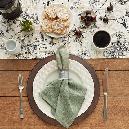 DII Variegated Tabletop Collection, Napkin Set, Artichoke Green, 6 Piece - Image 5