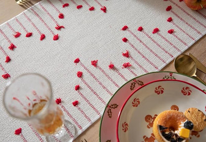 Christmas Table Runner 13 x 72 Inch Long Natural Cotton Woven Runner - Image 6