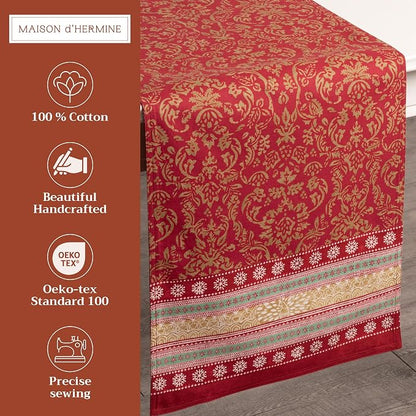 Maison d' Hermine Table Runner 100% Cotton 14.50" x 108" | Table Runners 108 - Image 2