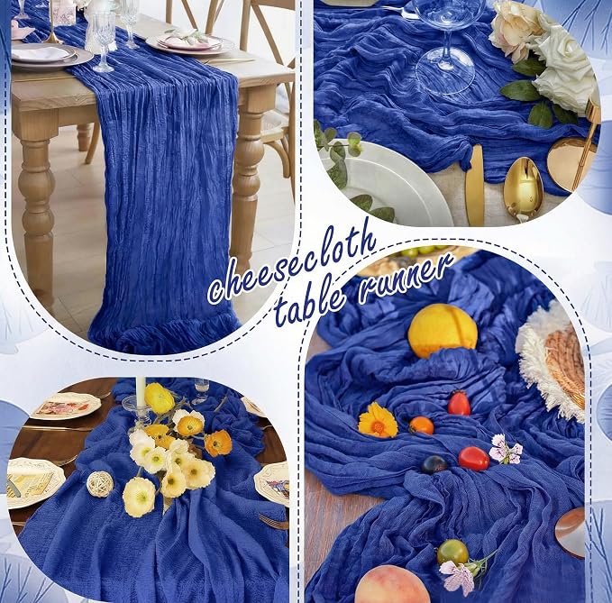 8 Packs Cheesecloth Table Runner 10FT Long Boho Gauze Fabric Table Runner - Image 5