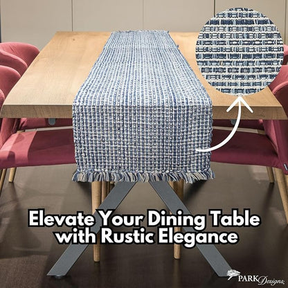 Park Designs Denim Tweed Table Runner 13" x 36" - Image 2