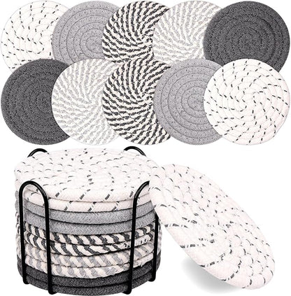 10 Pcs Round Cotton Coasters by Mckanti