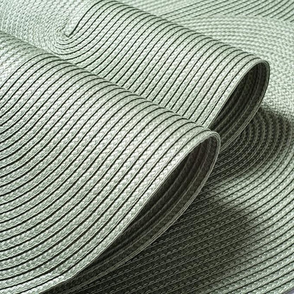 FunWheat Oval Braided Placemats Set of 8 Table Mats for Dining Tables Washable Heat Resistant Place Mats for Indoor Outdoor Use 12 x18 Inch(Oval Fog Green, 8pcs)