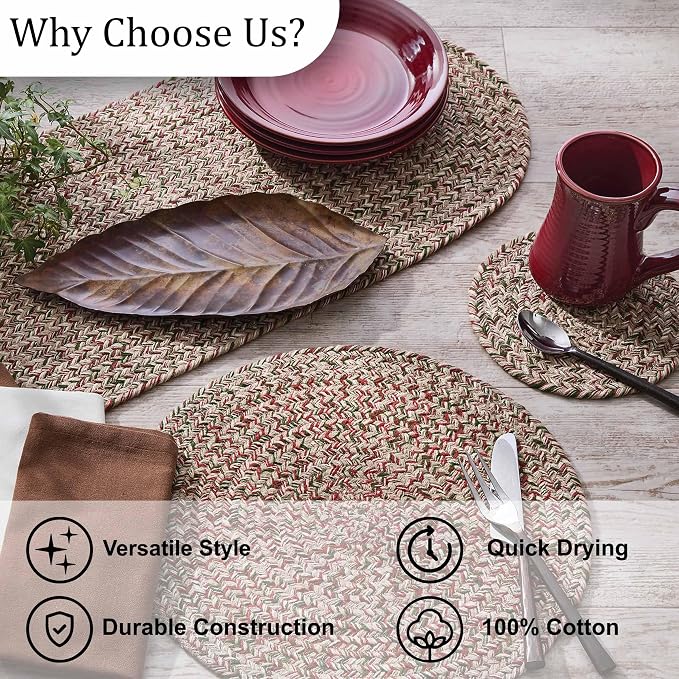 Park Designs Spice Bin Table Runner 15" x 54", Ginger Braided | Cotton | - Image 5