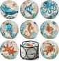 Teivio Absorbing Stone Sea Ocean Life Coasters by Teivio