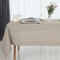 D'Moksha Homes Natural Linen Tablecloth for Rectangle Tables 60 x 132 Inch - 100% Pure Linen Natural Table Cloth - Classic Hemstitch, Machine Washable Dining Tablecloth for Valentines, Spring, Easter
