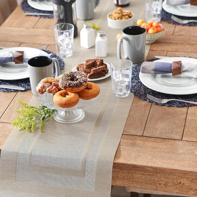 DII PVC Tabletop Collection Woven Indoor/Outdoor, Table Runner - Image 5