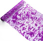 Snowkingdom Purple Table Runner, Sequin Glitter Foil Metallic Thin Mesh Runners by Snowkingdom