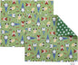 Funkins Reusable Cloth Placemats for Kids & Lunch Boxes | Reusable, Eco-Friendly | 15"x13", 2-ply, Thick, Absorbent, Machine Washable | Set of 2 Placemats (Gnomes)