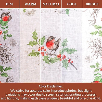 Maison d' Hermine Cloth Napkins Set of 4 100% Cotton for Thanksgiving Christmas Decorations Everyday Reusable Square Fall Napkins Cloth Washable Dinner Party (Christmas Dew, 20"x20")