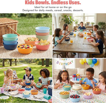MASTERCOOK Plastic Bowls Set of 12 – 15oz Multipurpose Deep Plates Salad and - Image 6