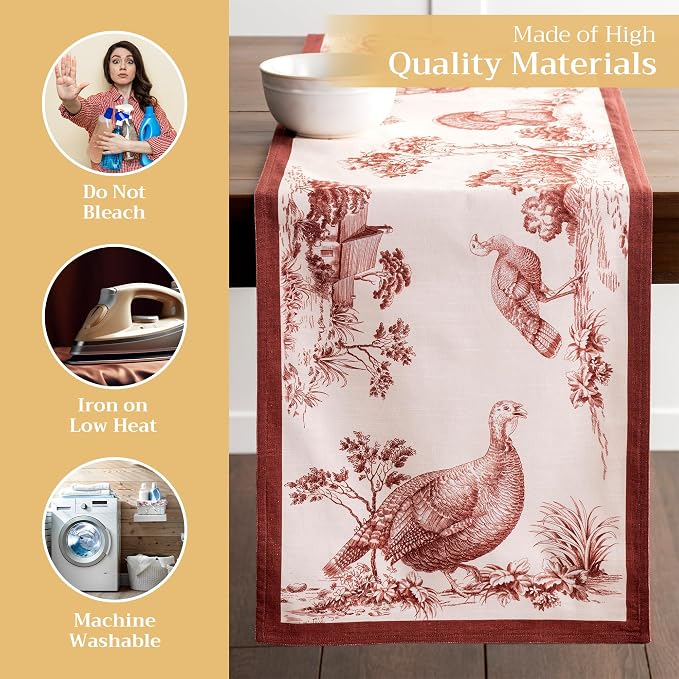 Maison d' Hermine Table Runner 100% Cotton 14.50" x 72" | Table Runners 72 - Image 3