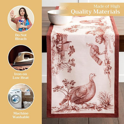 Maison d' Hermine Table Runner 100% Cotton 14.50" x 72" | Table Runners 72 - Image 3
