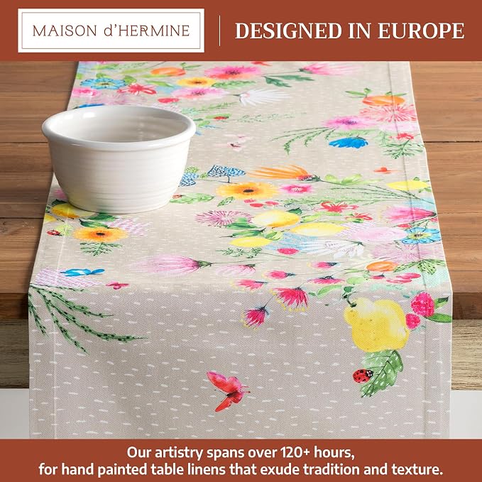 Maison d' Hermine Table Runner 100% Cotton 14.50" x 72" | Table Runners 72 - Image 2
