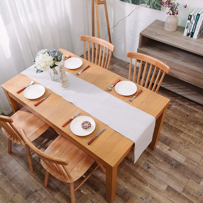 2 Piece Fabric in 1, Soft Caddice Faux Linen 2 Side Table Runner, eco-Friendly - Image 6