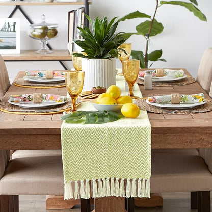 DII Woven Basic Tabletop Collection Chevron Table Runner - Image 3