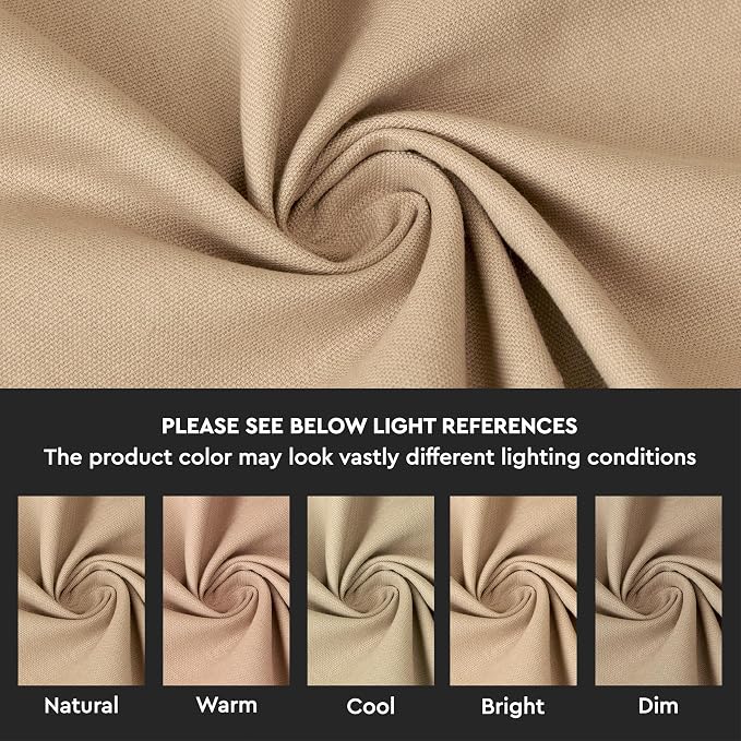 Encasa XO Table Runner, Cotton Canvas Dining Runner 13"x72" | Light Beige - Image 3