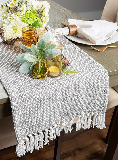 DII Woven Basics Collection 100% Cotton Knit Table Runner - Image 3