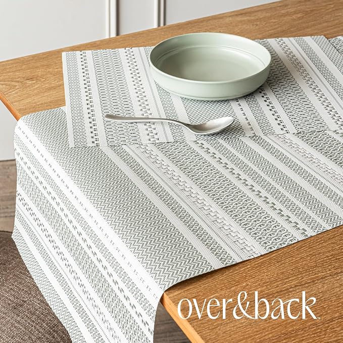 Over&Back 18x90 Reversible Striped Table Runner - Image 6