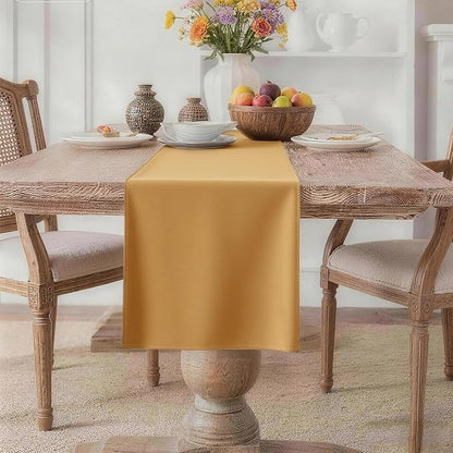 MEANMOY Gold Table Runner 60 Inches Long Waterproof Washable Table Runners | by MEANMOY