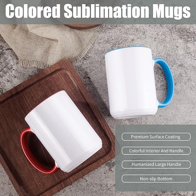 TANGLONG 15oz Sublimation coffee Mugs-6 Assorted Colors Magic cupSet of 12 | - Image 2