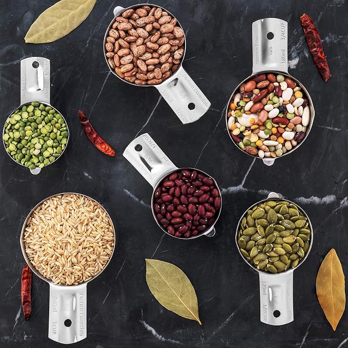 Hudson Essentials Stainless Steel Measuring Cups Set - Image 6
