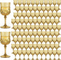 100Pack Plastic Wine Glasses, 7oz Vintage Goblets by LEYIQU