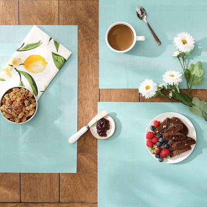 DII PVC Tabletop Collection Woven Indoor/Outdoor, Placemat Set, 6 Piece - Image 3