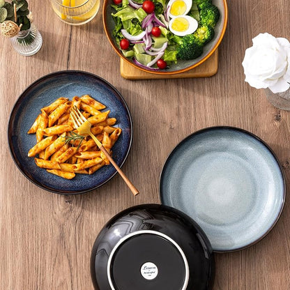 LERATIO Large Pasta Bowls, 38oz Ceramic Pasta Bowls, 9.0" Reactive Glaze Pasta - Image 3