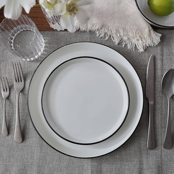 Famiware Saturn Dinnerware Sets, Ceramic Plates and Bowls - Image 3