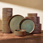 Stoneware Dinnerware Sets, Reactive Glaze Dishes Set by FamiwarePremium