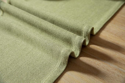 Burlap Style Farmhouse Table Runner, 14x72 Inches Light Sage Green | Thick - Image 6