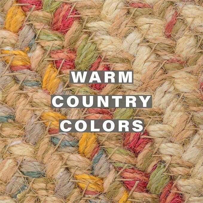 Homespice Azalea Jute Braided Trivets for Table, Warm Country Primitive Decor, Set of 3, Multicolor 8" Round Heat Resistant Mats - Rich Colors, Easy to Clean, Durable and Protects Furniture